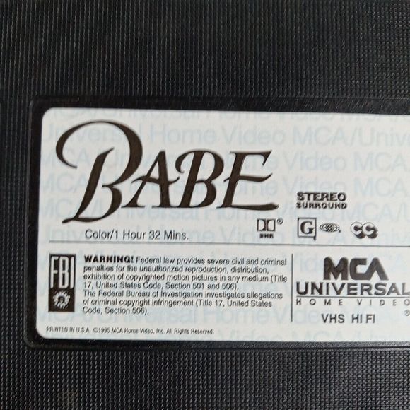 Babe A Little Pig Goes A Long Way VHS Tape * - Picture 3 of 5